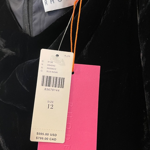 Rhode Ramona dress black velvet - Picture 4 of 7